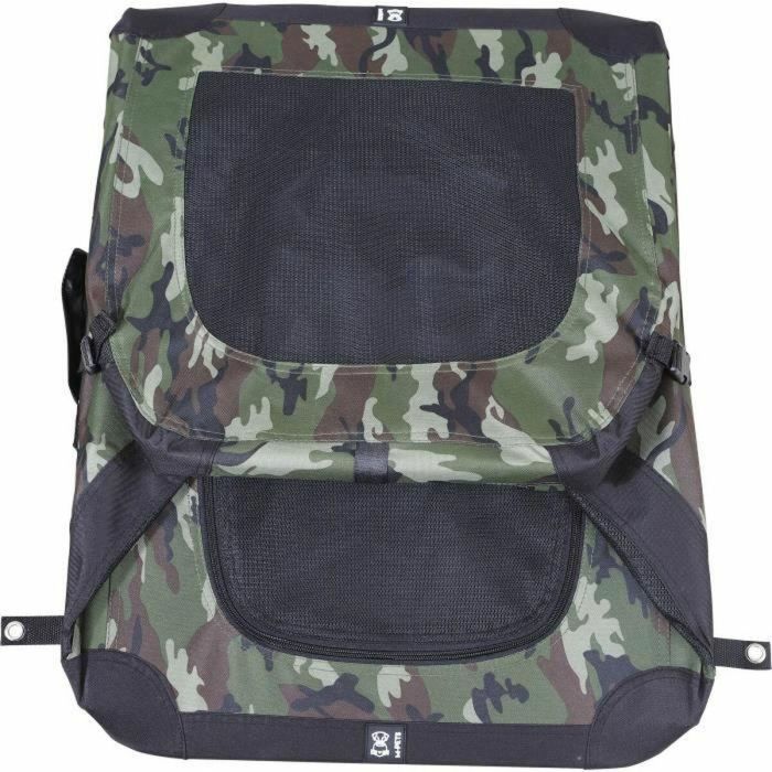 M Pets MPE6953182740872 Caja de transporte Comfort Crate L Plegable con Rejillas de Ventilación y Estructura Metálica - Camuflaje 1