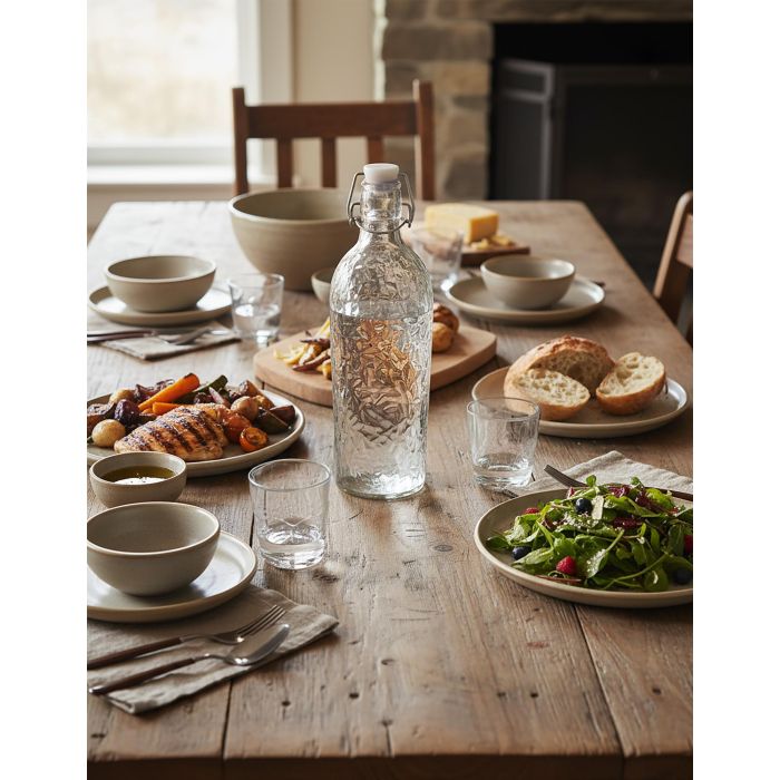 La Mediterranea Botella Vidrio T/Clasico 1.1L 9x9x30.8 cm 2