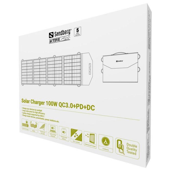 Sandberg Solar Charger 100W QC3.0+PD+DC 5 Sandberg Solar Charger 100W QC3.0+PD+DC 5