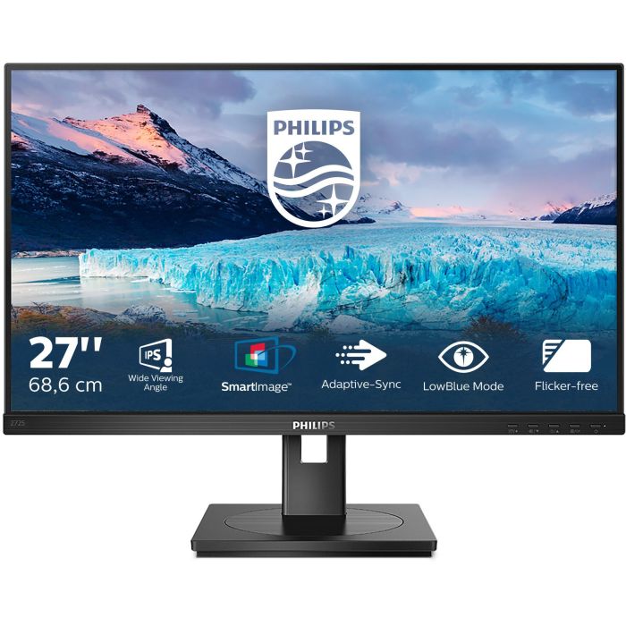 Philips Monitor 272S1AE 27 Pulgadas Full HD IPS 4ms HDMI DisplayPort VESA Pivot Altavoces Negro 1