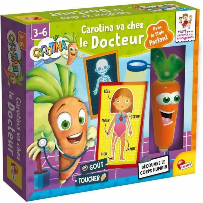 Lisciani Giochi LIS8008324093069 Carotina va al médico Juego de Aprendizaje Descubre el Cuerpo Humano
