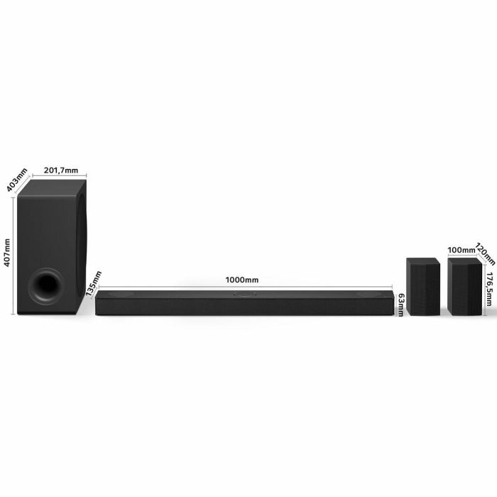 Barra de Sonido LG S80TR.DEUSLLK Negro 580 W 5