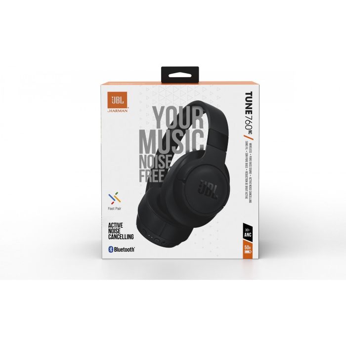 JBL Tune 760NC Auriculares Inalámbricos Bluetooth 5.0 con Cancelación de Ruido Activa, Micrófono, Sonido Pure Bass y 35h Batería, Negros 9