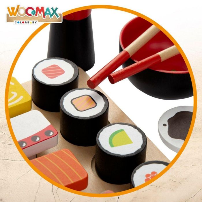 Juego de Madera Woomax Sushi 14 Piezas (6 Unidades) 5 Juego de Madera Woomax Sushi 14 Piezas (6 Unidades) 5