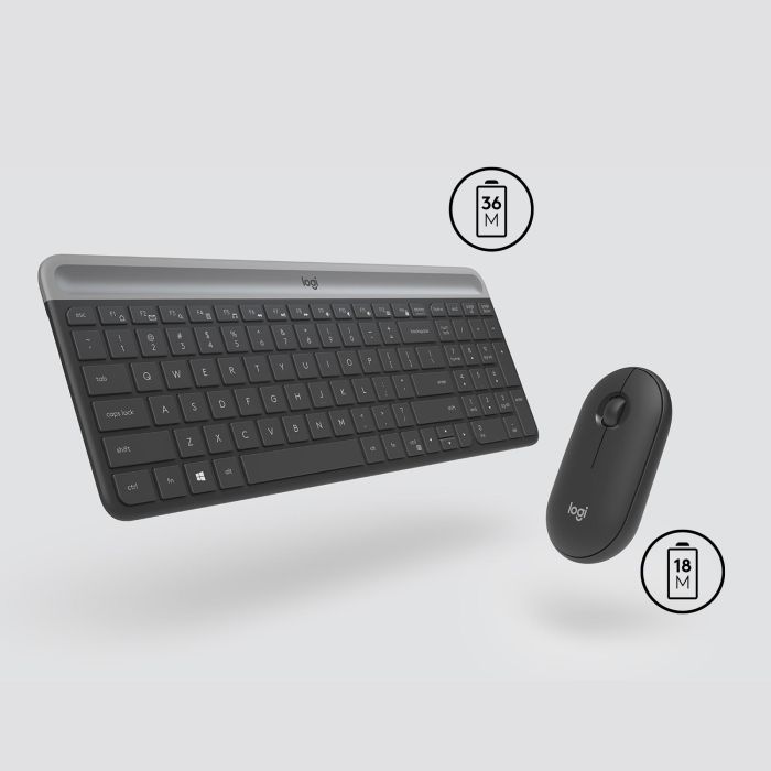 Logitech Combo Teclado y Ratón Inalámbrico Delgado 4 Logitech Combo Teclado y Ratón Inalámbrico Delgado 4