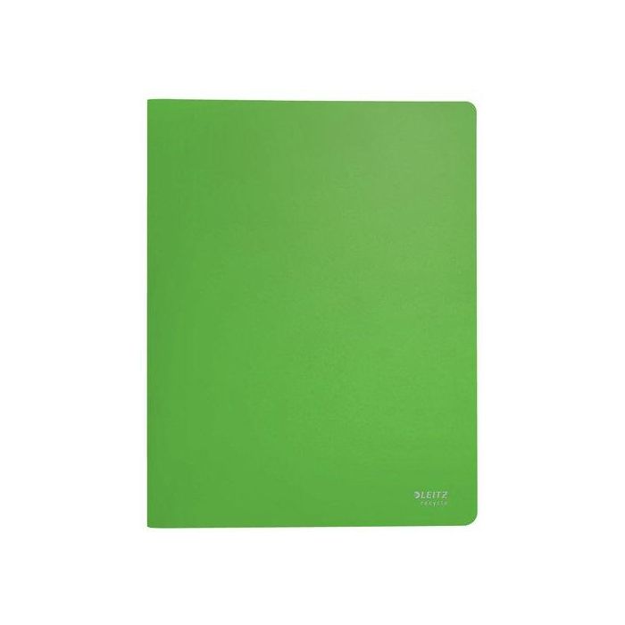 Leitz 46760055 Carpeta de Polipropileno Reciclado Verde con 20 Fundas A4