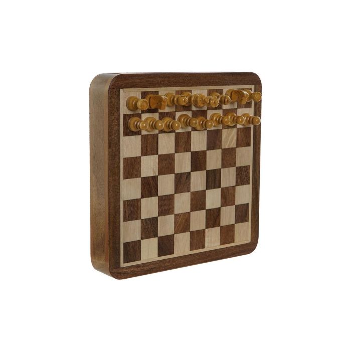 Juego Colonial DKD Home Decor Natural Marron 18 x 3 x 18 cm Set de 2 1