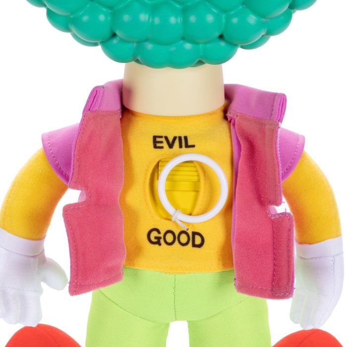 Jakks Pacific Peluche interactivo Krusty de Los Simpson con sonidos, voz multilingüe y pilas incluidas 4