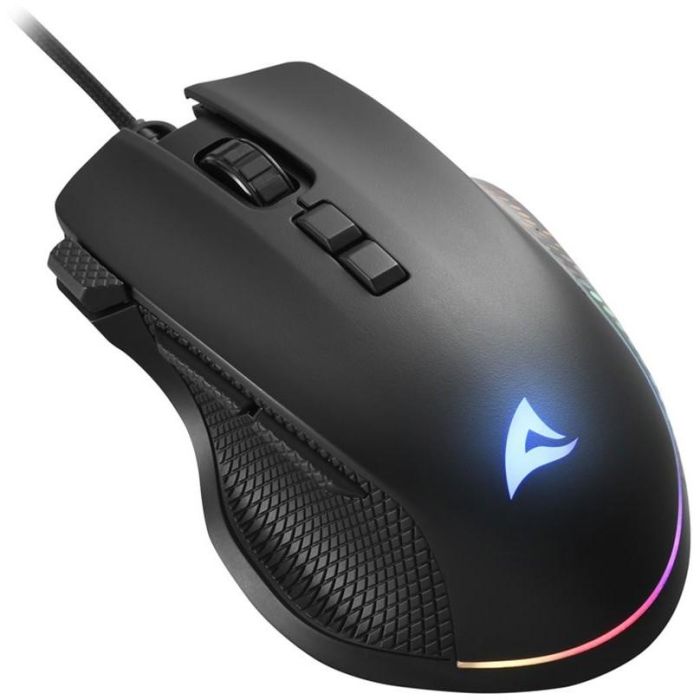 Sharkoon SHARK Force 3 Ratón Gaming Óptico USB Tipo A para Mano Derecha, 12800 DPI, 8 Botones, Iluminación Multi, Cableado, Negro 1