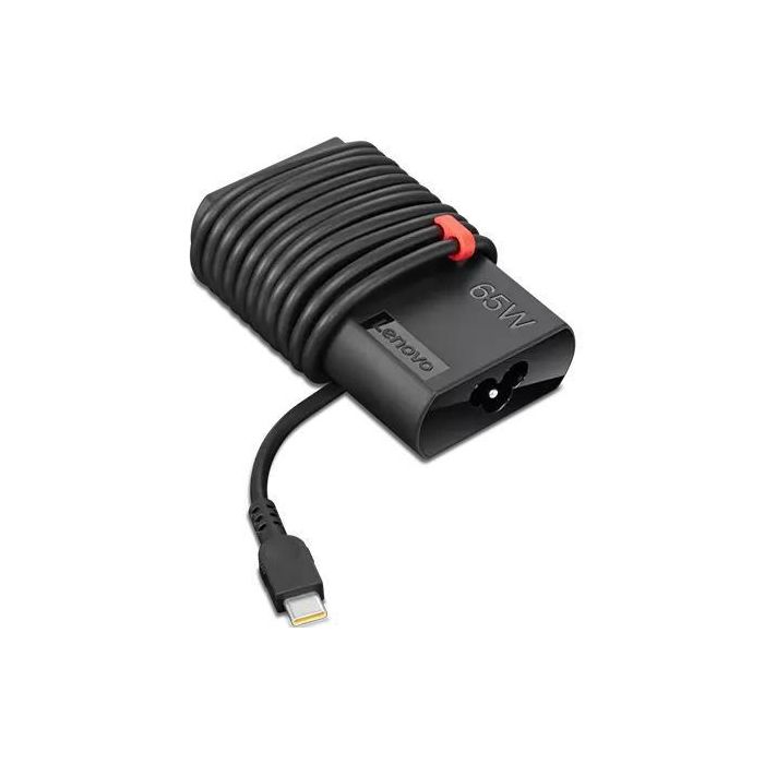 Lenovo Slim USB-C 65W AC Adapter - Adaptador de Corriente Fino de Repuesto para Portátiles Lenovo con USB-C