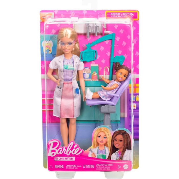Barbie Jcr74 Tú Puedes Ser Dentista con Muñeca Paciente - Set de Juguete Mattel para Niños +3 Años 1
