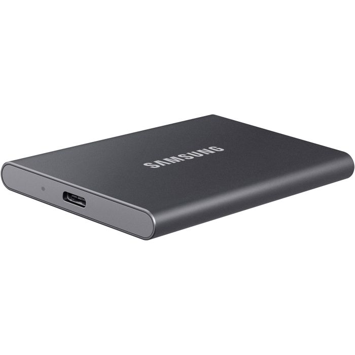 Samsung Portable SSD T7 2TB USB 3.2 Gen2 Tipo C Gris Titanio - NVMe, Lectura 1050MB/s, Escritura 1000MB/s, Aluminio 7