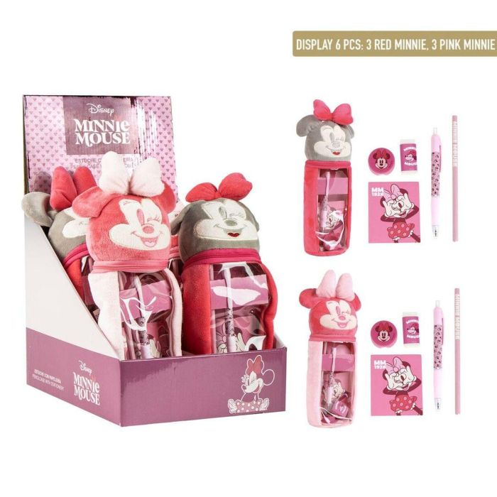 Estuche Escolar con Accesorios Minnie Mouse Rosa 6 Piezas 1 Estuche Escolar con Accesorios Minnie Mouse Rosa 6 Piezas 1