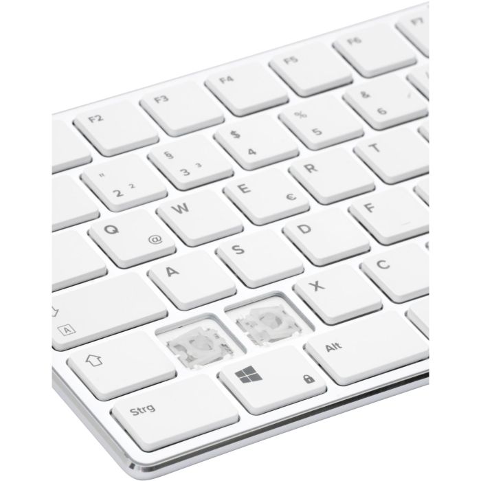 Speedlink SL-640010 Teclado RIVA Slim Metal Scissor Alámbrico USB, switch tijera, QWERTZ alemán, color blanco