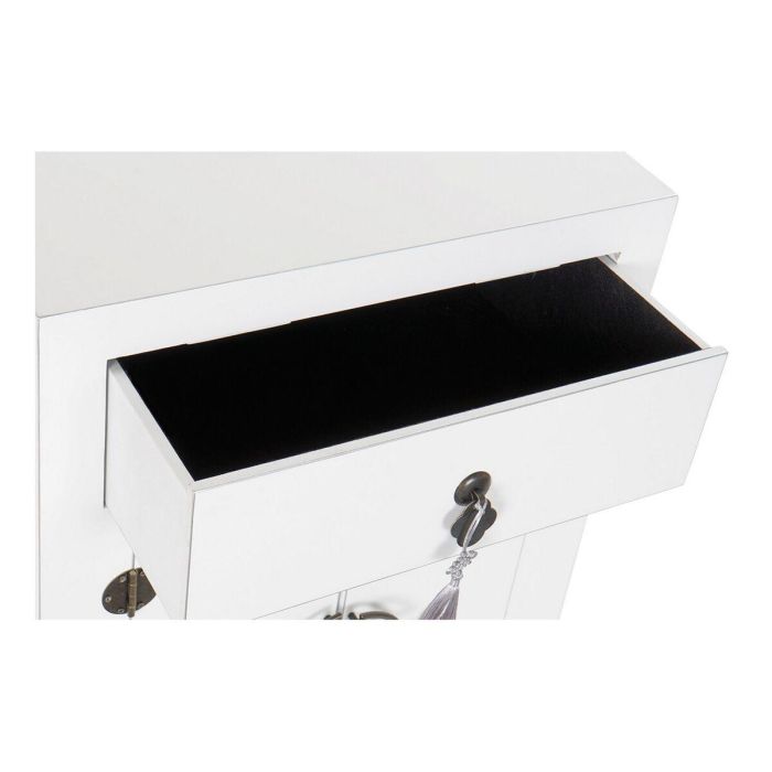 Mesita De Noche Oriental DKD Home Decor Blanco Plateado 34 x 66 x 45 cm 3 Mesita De Noche Oriental DKD Home Decor Blanco Plateado 34 x 66 x 45 cm 3