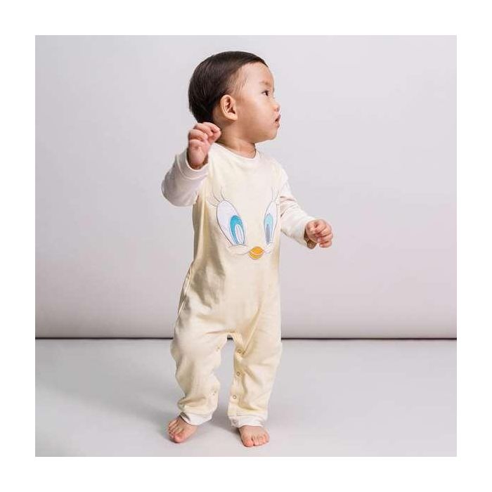 Pelele de Manga Larga para Bebé Looney Tunes Gris Amarillo 36 Meses 3