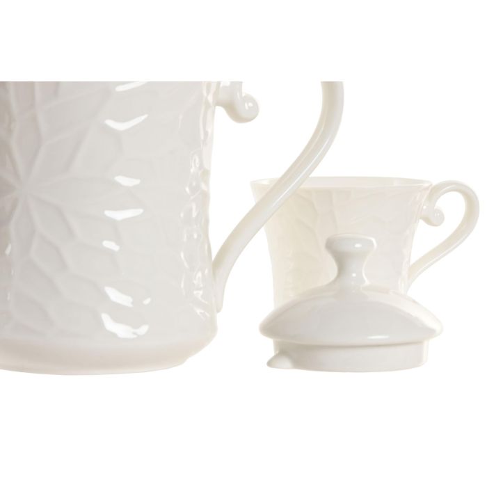 Juego de Tazas de Café Home ESPRIT Blanco Bambú Porcelana 3 Juego de Tazas de Café Home ESPRIT Blanco Bambú Porcelana 3