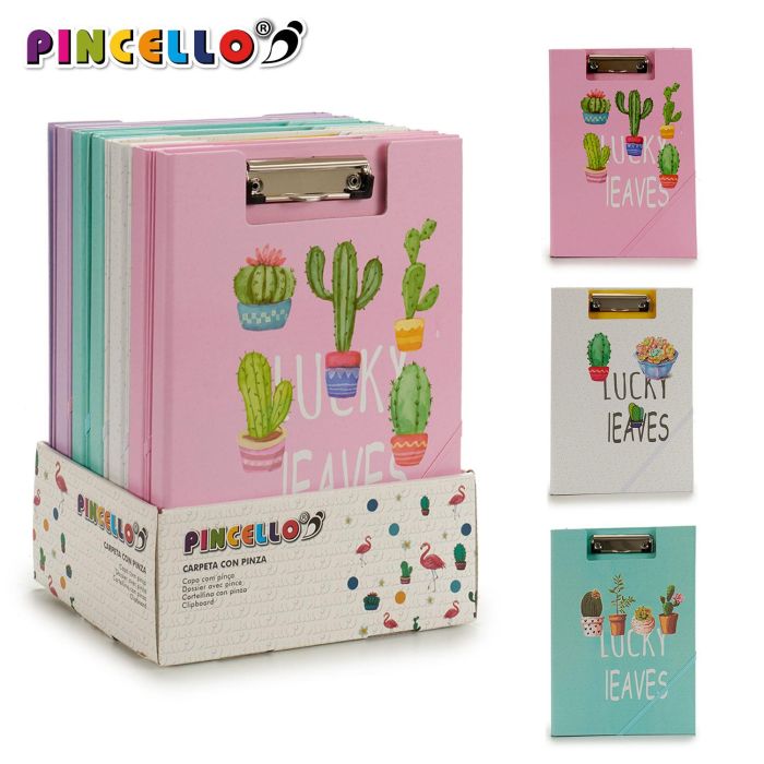 Carpeta Con Pinza Y Goma A4 Cactus Surtidos Pincello 2X32CM (36 Unidades) 2 Carpeta Con Pinza Y Goma A4 Cactus Surtidos Pincello 2X32CM (36 Unidades) 2