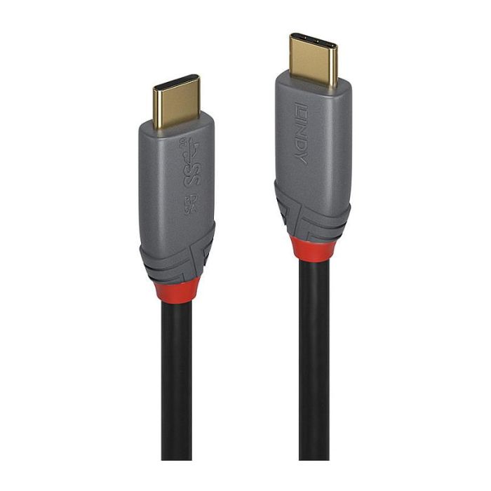 Lindy Cable USB 3.2 de 1.5m Tipo C a C, 20Gbps, 5A, Carga Rápida PD, Anthra Line Lindy Cable USB 3.2 de 1.5m Tipo C a C, 20Gbps, 5A, Carga Rápida PD, Anthra Line