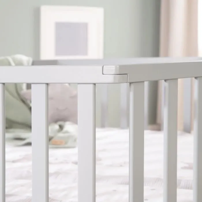 Roba Parque Infantil Hexagonal ROB4005317334172 - Funda Acolchada Diseño Elefante - 6 Ruedas con Freno - Madera Lacada Topo 3