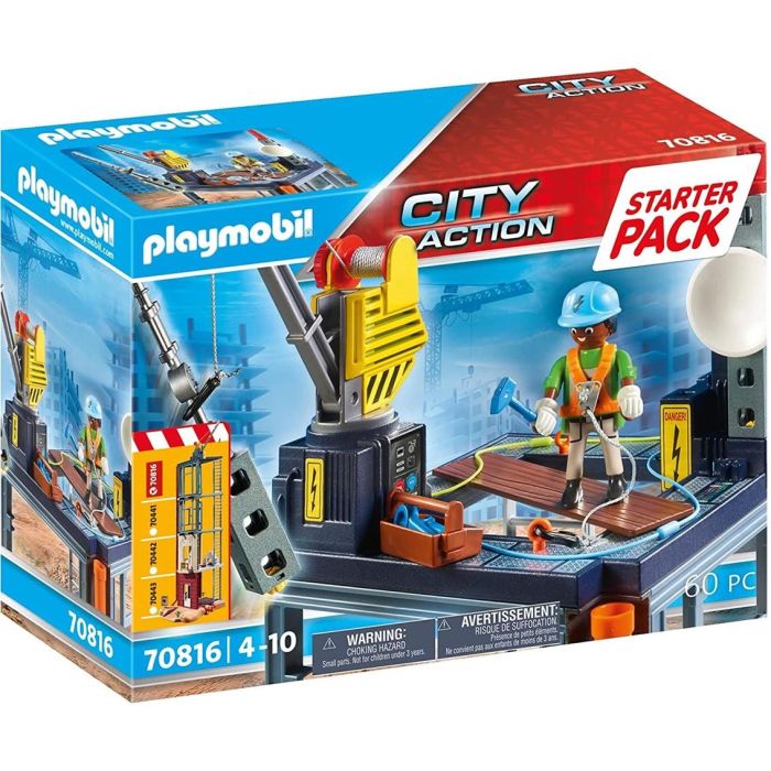 Playmobil Starter Pack Construccion Con Grua Playmobil Starter Pack Construccion Con Grua