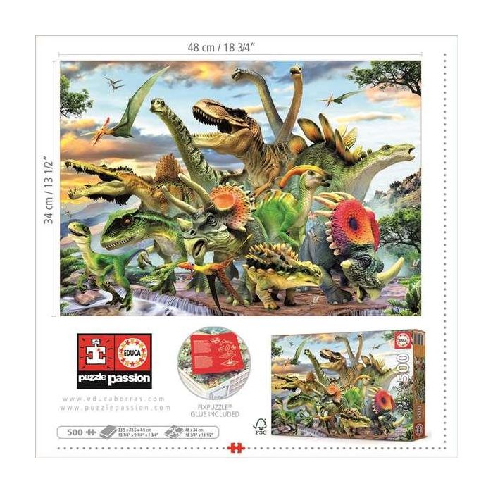 Puzzle 500 Dinosaurios 17961 Educa 11