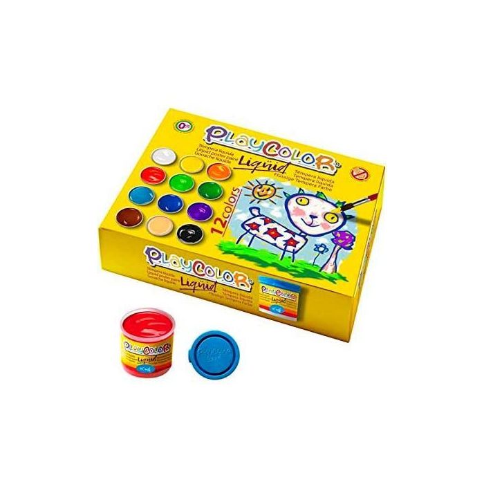 Playcolor Set 12 Botes Témpera Líquida Básic 40 mL C-Surtidos Playcolor Set 12 Botes Témpera Líquida Básic 40 mL C-Surtidos