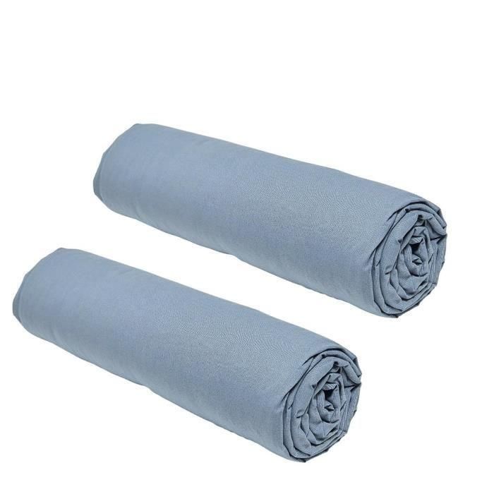 Conjunto de 2 maldiciones esenciales de Teday - 160 x 200 cm - 2 personas - 100% algodón - denim 1 Conjunto de 2 maldiciones esenciales de Teday - 160 x 200 cm - 2 personas - 100% algodón - denim 1