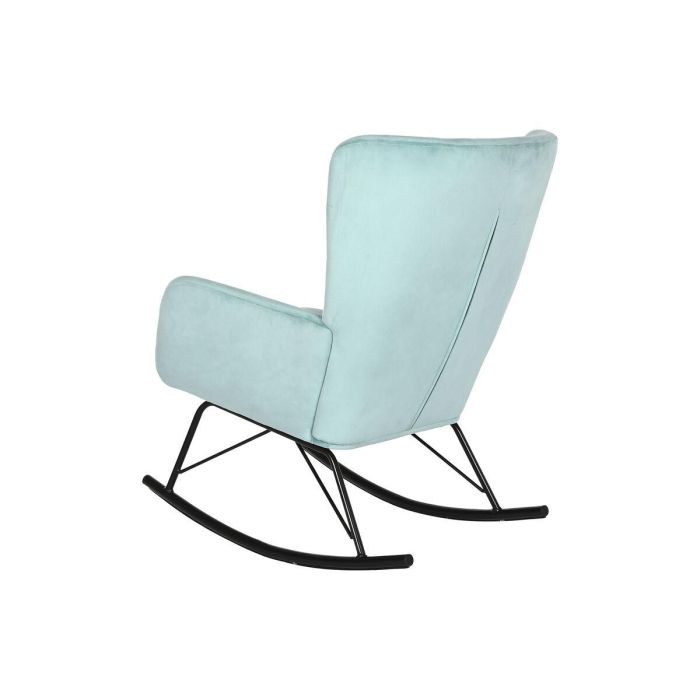 Mecedora Home ESPRIT Negro Azul cielo Poliéster Metal 68 x 90 x 92 cm 1 Mecedora Home ESPRIT Negro Azul cielo Poliéster Metal 68 x 90 x 92 cm 1