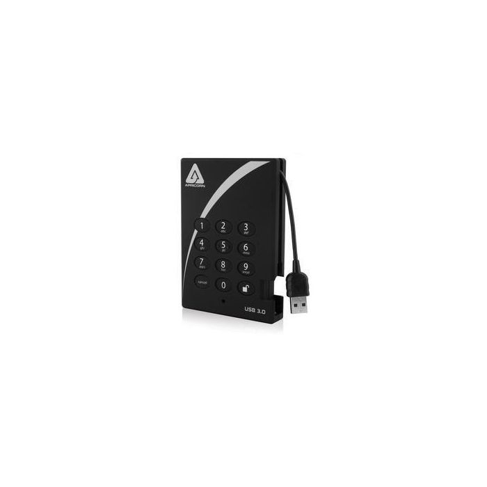 Apricorn Aegis Padlock Fortress Disco Duro Externo 1000GB FIPS 140-2 Nivel 2 Cifrado Hardware AES-XTS USB 3.0 PIN
