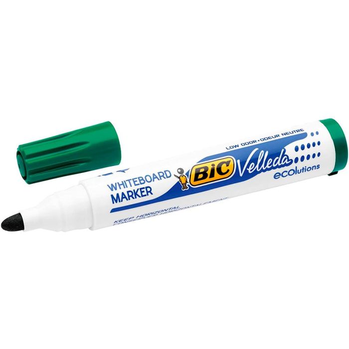 Rotulador Bic Velleda Para Pizarra Verde Punta Redonda 1,3 mm 2