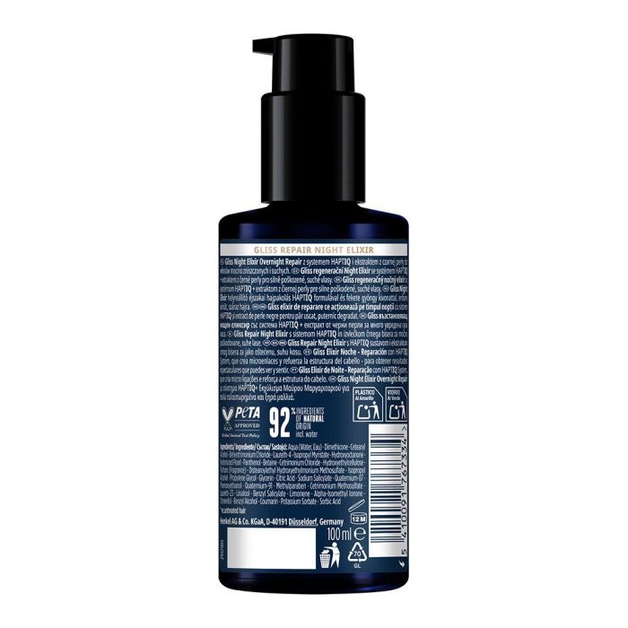 Schwarzkopf Gliss Serum Capilar Night para Cabello Seco 75ml 1 Schwarzkopf Gliss Serum Capilar Night para Cabello Seco 75ml 1