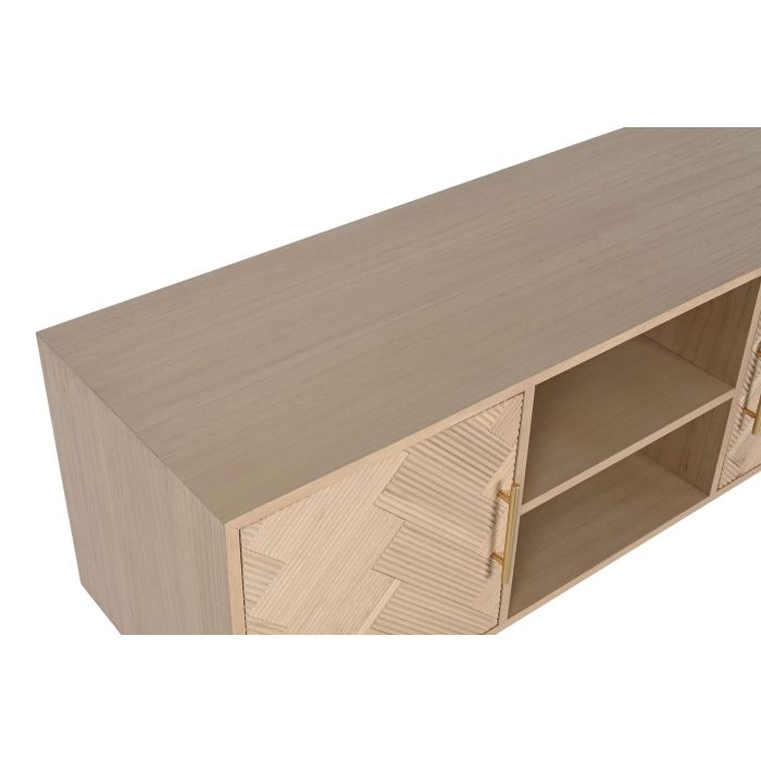 DKD Home Decor Mueble TV Scandi Natural Madera Paulownia y MDF 120x40x60 cm 4
