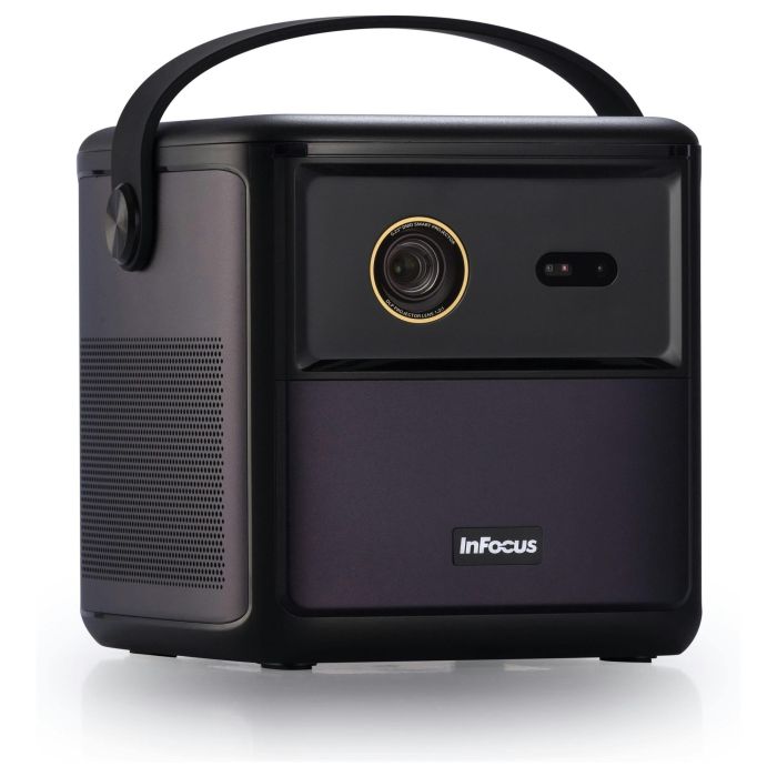 InFocus Crusader Challenger IN3008SL Proyector LED Full HD 1080p 350 Lúmenes Portátil con Batería Android TV Smart, WiFi, Bluetooth, 3D, HDR10, 43-130", Color Púrpura 10