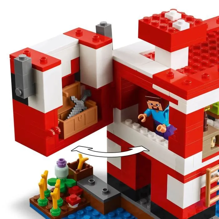 Lego Minecraft 21270 La Casa de los Mooshrooms Juego de Construcción para Niñas a partir de 8 Años 3