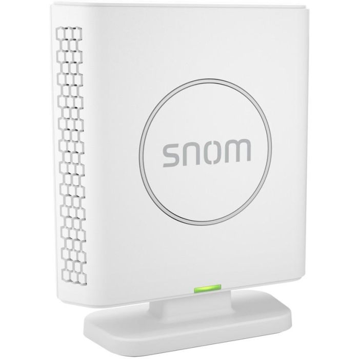 Snom M400 Estación Base DECT para 20 Auriculares y 10 Llamadas Simultáneas, Alcance 300m, Blanco
