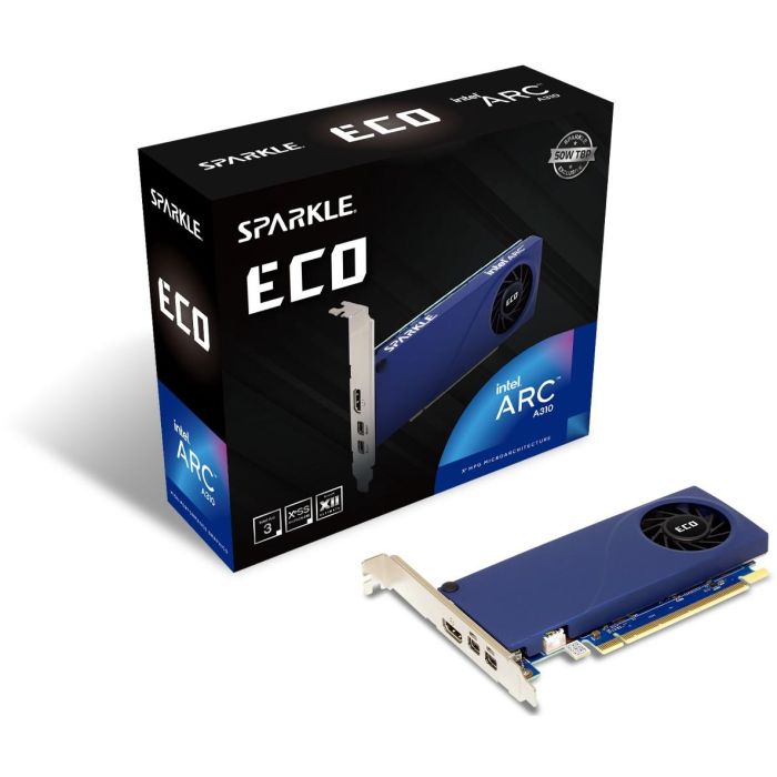 Sparkle 1A1-S00401900G Tarjeta Gráfica Intel Arc A310 ECO 4GB GDDR6 Perfil Bajo, 50W TBP, un Slot, un Ventilador 4 Sparkle 1A1-S00401900G Tarjeta Gráfica Intel Arc A310 ECO 4GB GDDR6 Perfil Bajo, 50W TBP, un Slot, un Ventilador 4