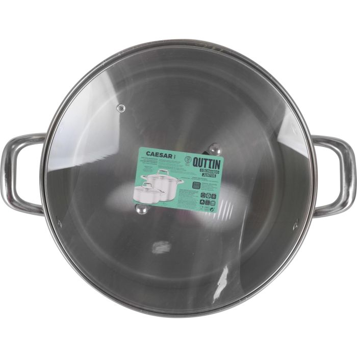 Olla de Acero Inoxidable Quttin 28 cm 10L New Caesar (2 Unidades) 2 Olla de Acero Inoxidable Quttin 28 cm 10L New Caesar (2 Unidades) 2