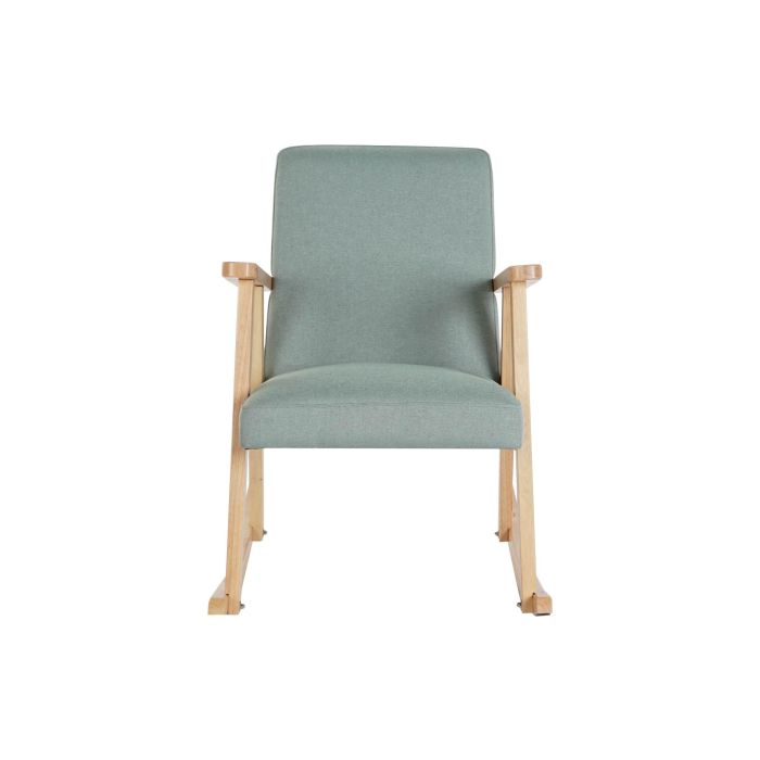 DKD Home Decor Mecedora Scandi de Madera y Poliéster para Salón o Dormitorio, Colores Azul Celeste y Natural, 81x58x90 cm 6