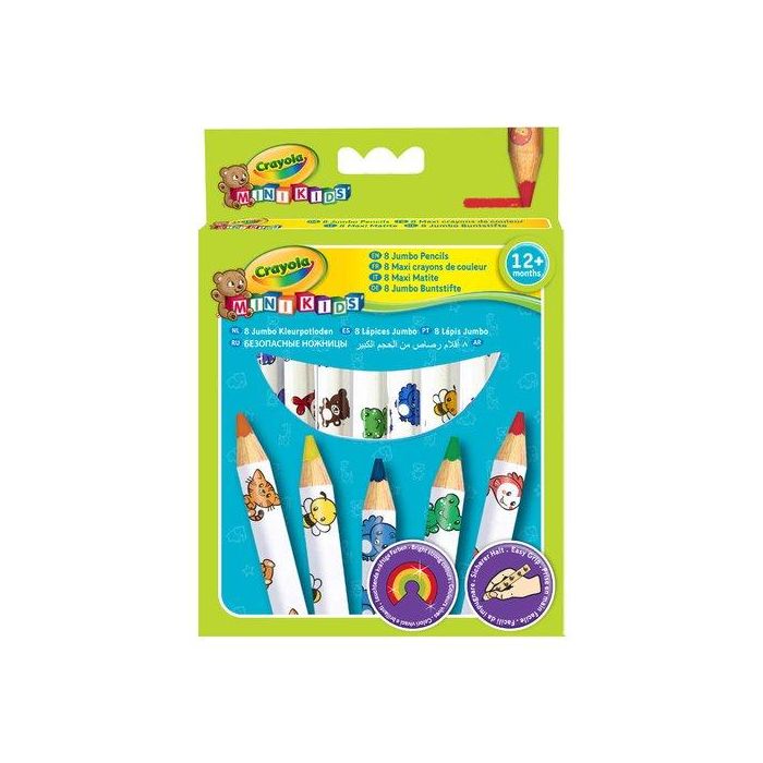 Lapices De Colores Crayola Jumbo Decorado Estuche De 8