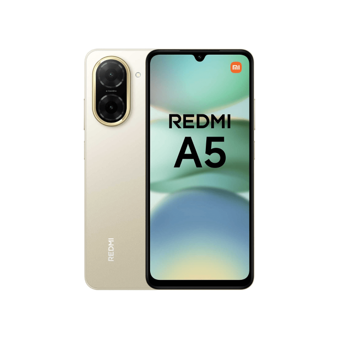 Xiaomi Redmi A5 6.88" 120Hz Android 15, 64GB/3GB RAM (Max 8GB), Cámara Dual AI, Frontal 8MP, 5200mAh, Dual SIM 4G, USB-C, Oro Arena