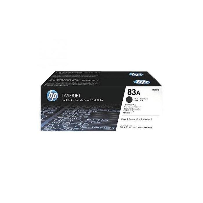 HP 83A 2-pack Black Original LaserJet Toner Cartridges cartucho de tóner 2 pieza(s) HP 83A 2-pack Black Original LaserJet Toner Cartridges cartucho de tóner 2 pieza(s)