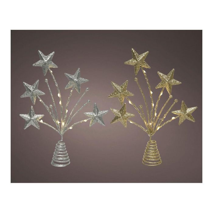 Adorno para copa árbol de navidad estrella 5x21x31cm 12 leds colores surtidos, función fija, blanco cálido 0 Adorno para copa árbol de navidad estrella 5x21x31cm 12 leds colores surtidos, función fija, blanco cálido 0
