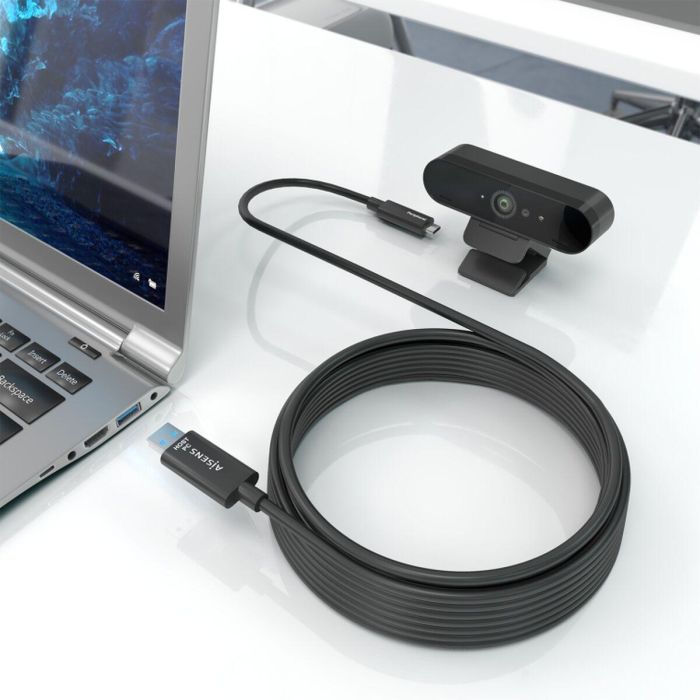 AISENS - CABLE USB3.2 GEN2x1 10GBPS AOC SOLO DATOS, USB-A/M-USB-C/M, NEGRO, 15M 6 AISENS - CABLE USB3.2 GEN2x1 10GBPS AOC SOLO DATOS, USB-A/M-USB-C/M, NEGRO, 15M 6