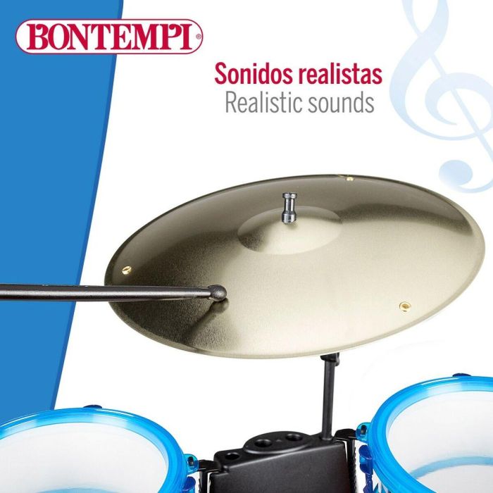 Batería Musical Bontempi Azul Plástico 85 x 68 x 65 cm (9 Piezas) (2 Unidades) 3