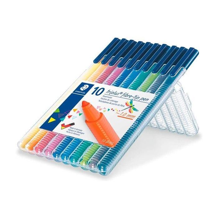 Staedtler Rotulador Punta De Fibra Triplus Color Estuche 10 Unidades Staedtler Rotulador Punta De Fibra Triplus Color Estuche 10 Unidades