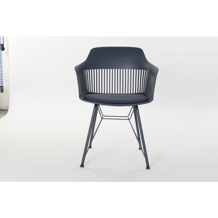 DKD Home Decor Silla Azul Marino Estilo Scandi 53 x 81 x 56 cm (2 Unidades) 4