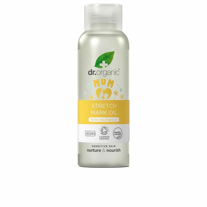 Dr. Organic MUM Aceite para Estrías 100 ml - Hidratante y Regenerador con Ingredientes Naturales