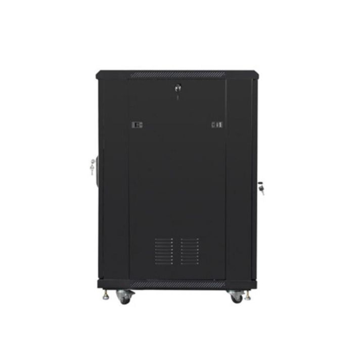 Lanberg FF01-6822-12B Armario Rack Independiente 22U Negro | 800 kg Carga Máxima, Protección IP20, Rieles, Patas Ajustables, Bloqueo Teclado 3