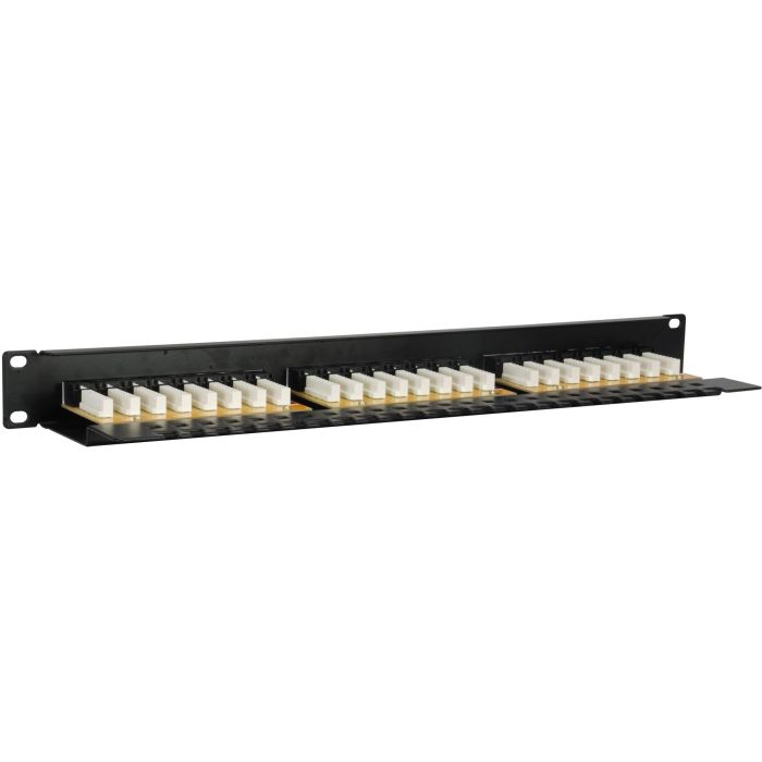 EQUIP Patchpanel 135425 24 Puertos Cat6 19" UTP 1U Keystone Montage Negro 1
